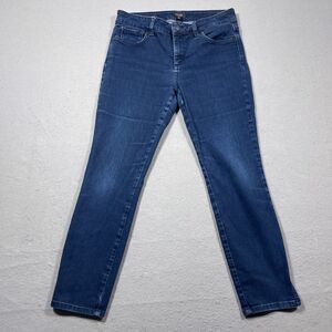 NYDJ Not Your Daughters Jeans Size 10 Womens Ami Ankle Mid Rise Blue Denim‎